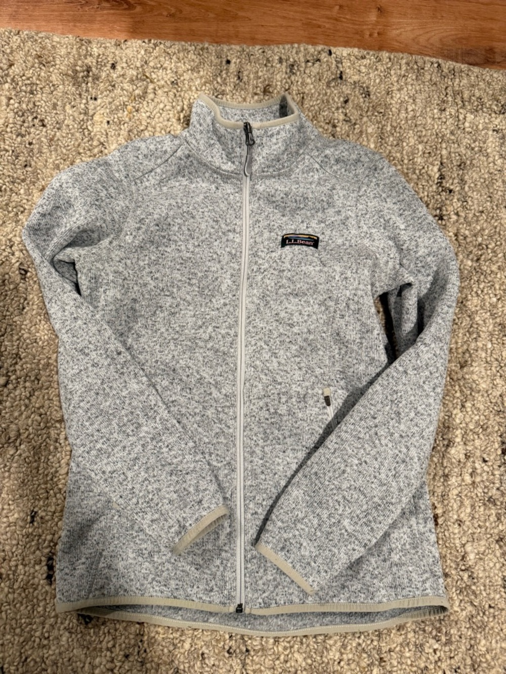 LL Bean full sweater fleece zip up jacket, women's